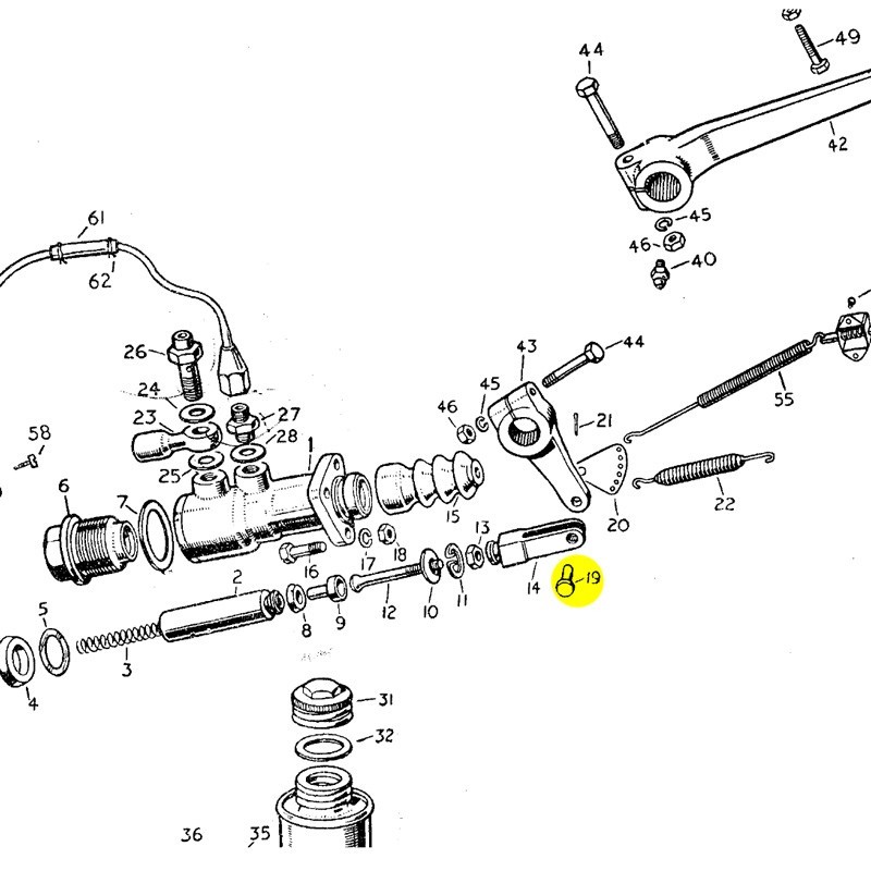 Pin for fork end - used