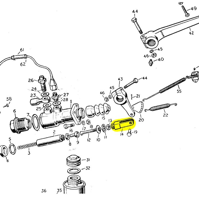 Brake master cylinder terminal - used