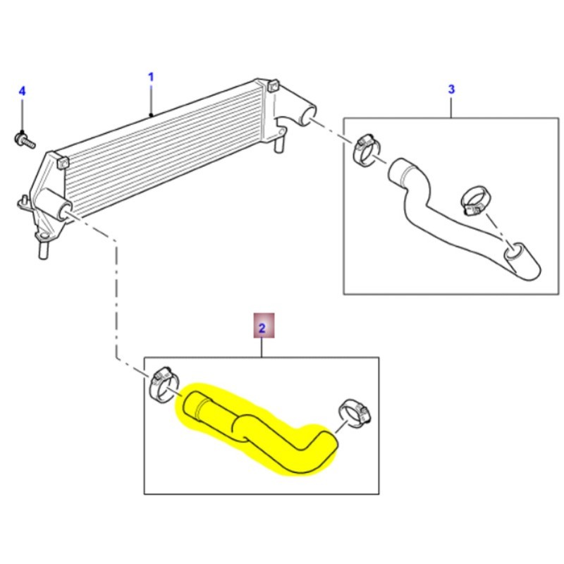 Durite intercooler TD4 2007-...