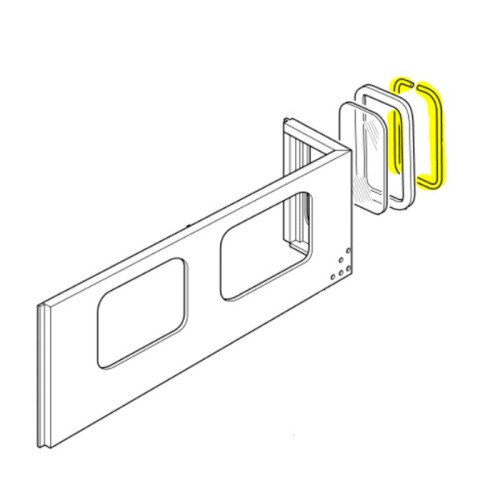 Hard top rear glass seal - key