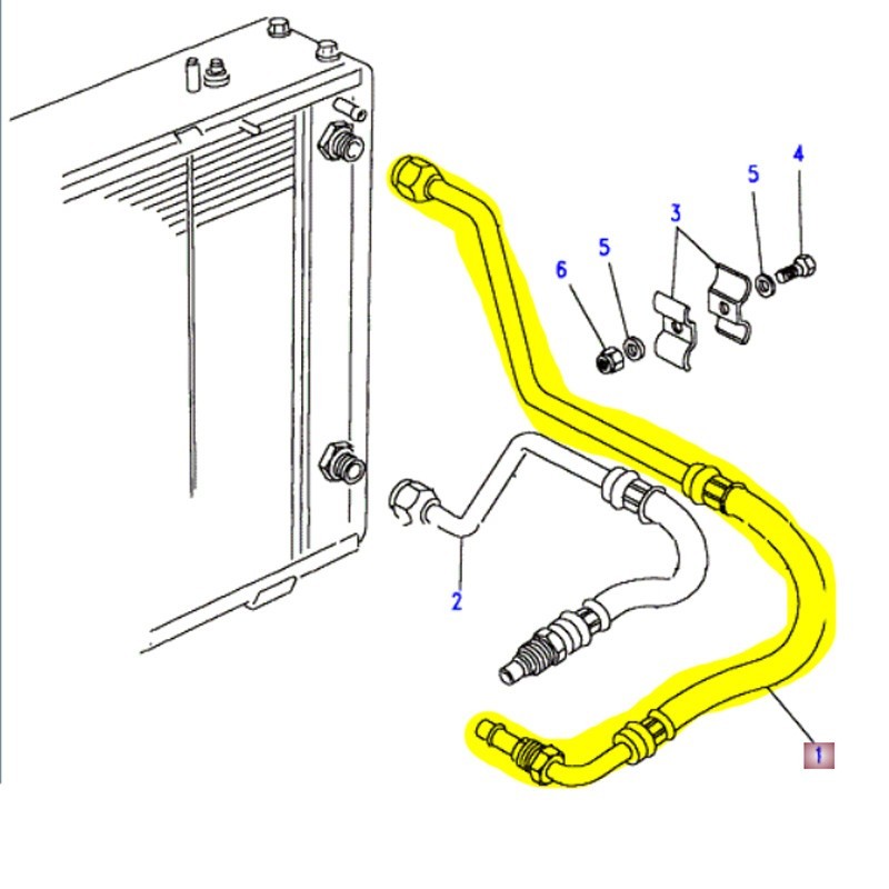 Oil cooler pipe 300TDi & TD5