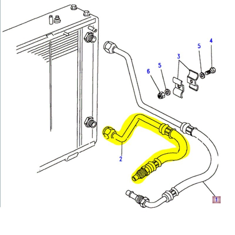 Oil cooler pipe 300TDi & TD5