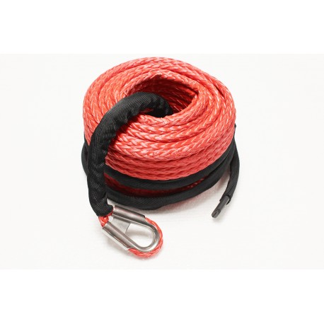 Synthetic winch rope 25m x 11mm - red