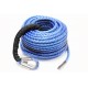 Synthetic winch rope 25m x 11mm - bleu
