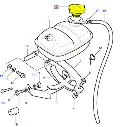 Bouchon du vase d'expansion du radiateur
