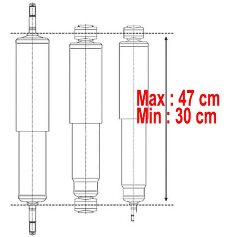 Shock absorber front and rear 1948-54