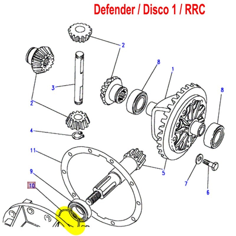 Shim diff pinion .042''