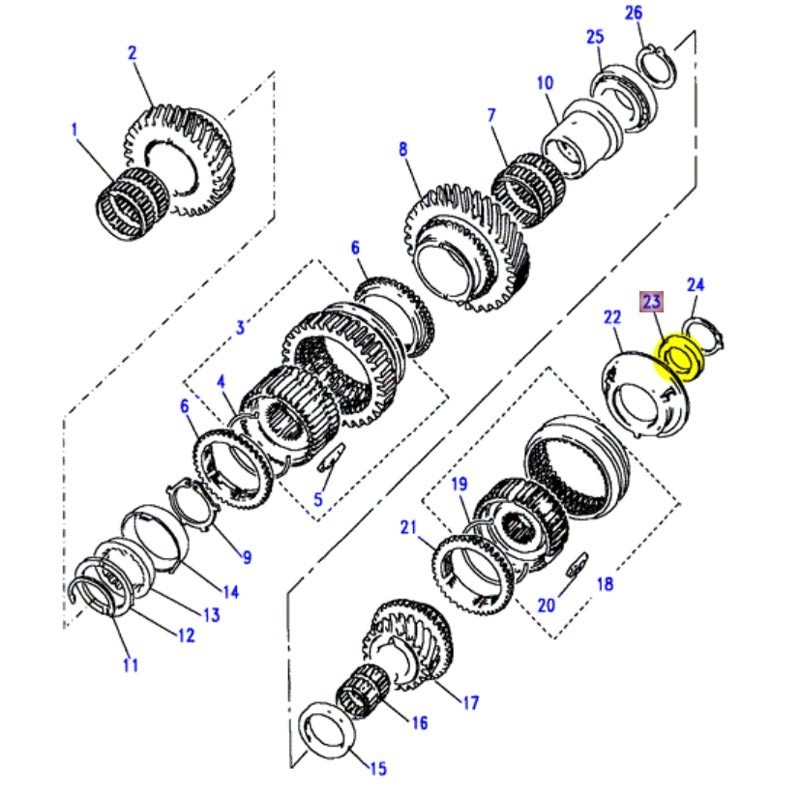 Shim 5th gear synchro hub 5.46mm - LT77
