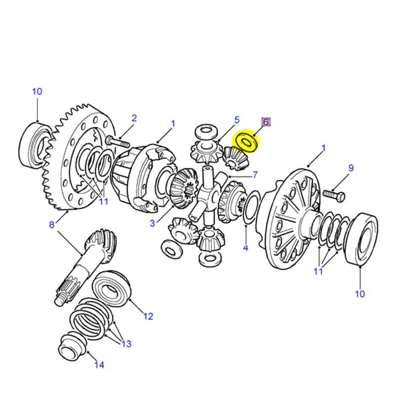 Thrust washer salisbury differential