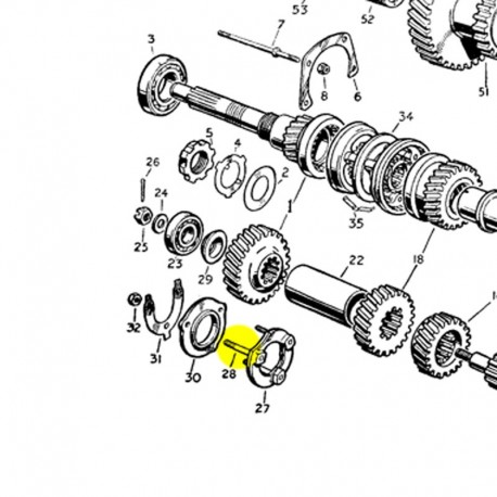 Stud for layshaft bearing cap