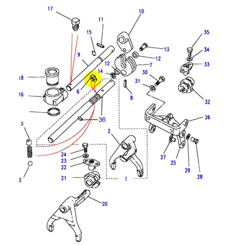 Circlpi selector shaft LT77