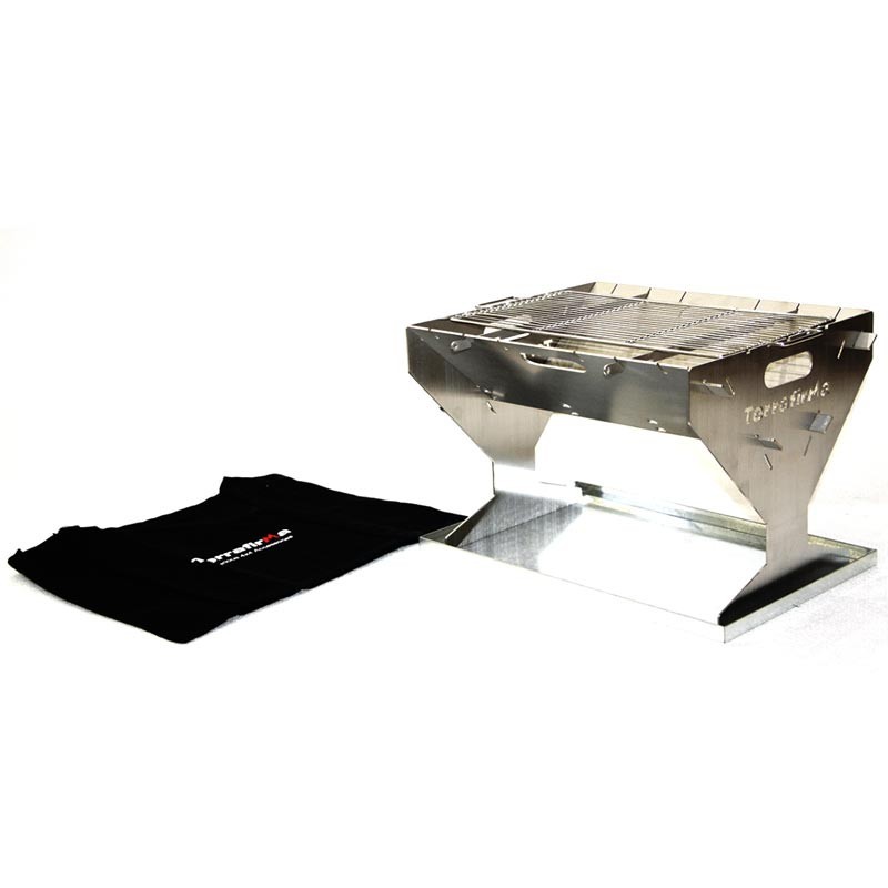 Portable fire pit stainless steel - Terrafirma