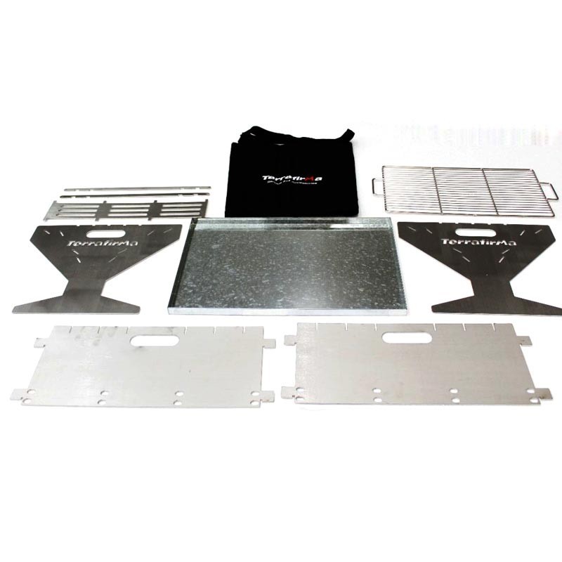 Portable fire pit stainless steel - Terrafirma