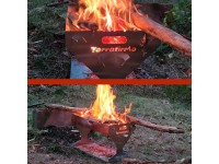 Portable fire pit stainless steel - Terrafirma