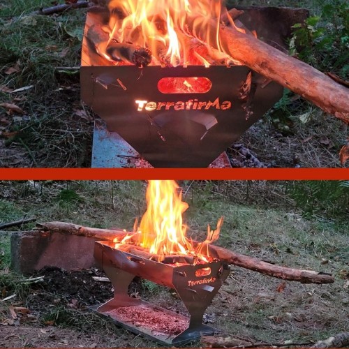 Portable fire pit stainless steel - Terrafirma
