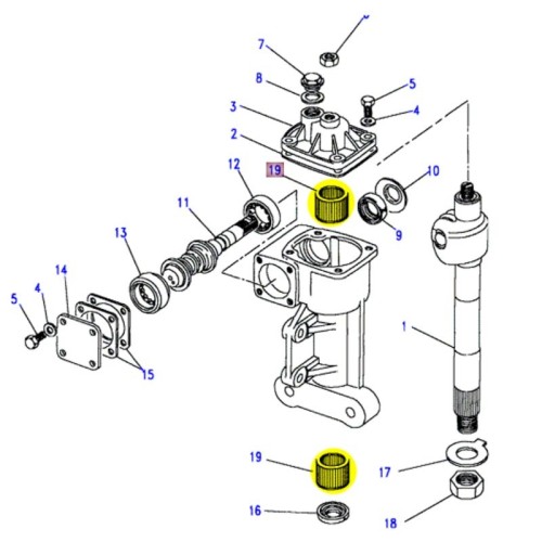 Bearing needle manual steering box - Def