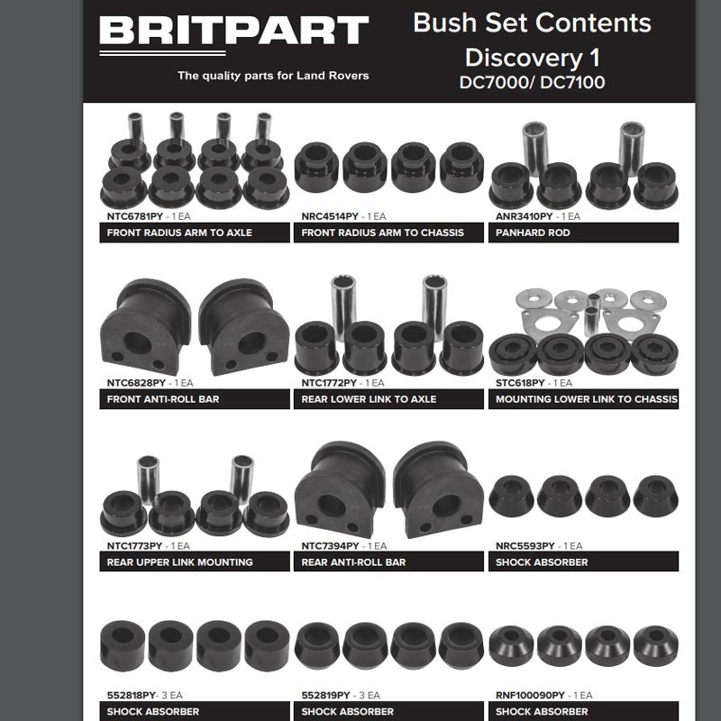 Polybush kit Discovery 1