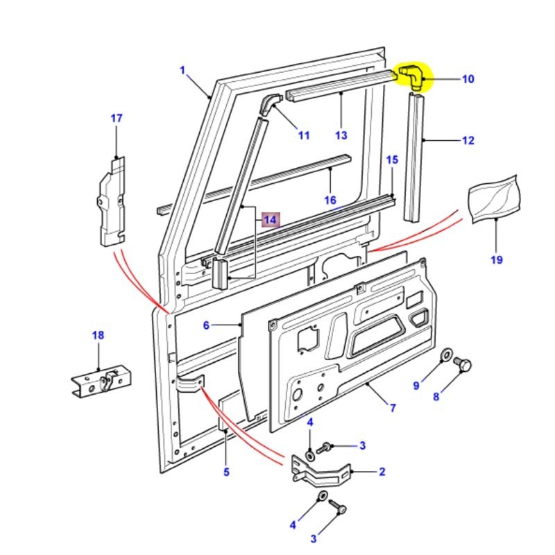 Top rear channel filler