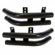 Rear bumperettes - Pair - Black nylon coated