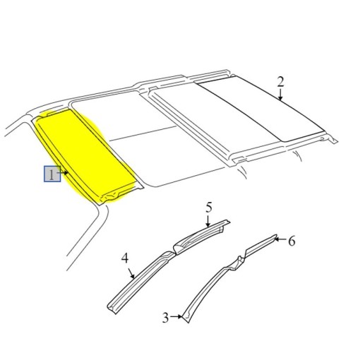 Roof pannel - Free1 2 doors 2003 on