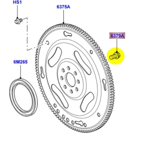 Bolt flywheel M10 x 19mm