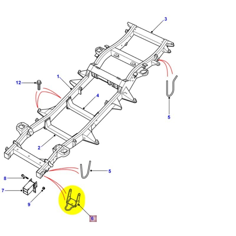 Bracket towing front Disco2 2003 on