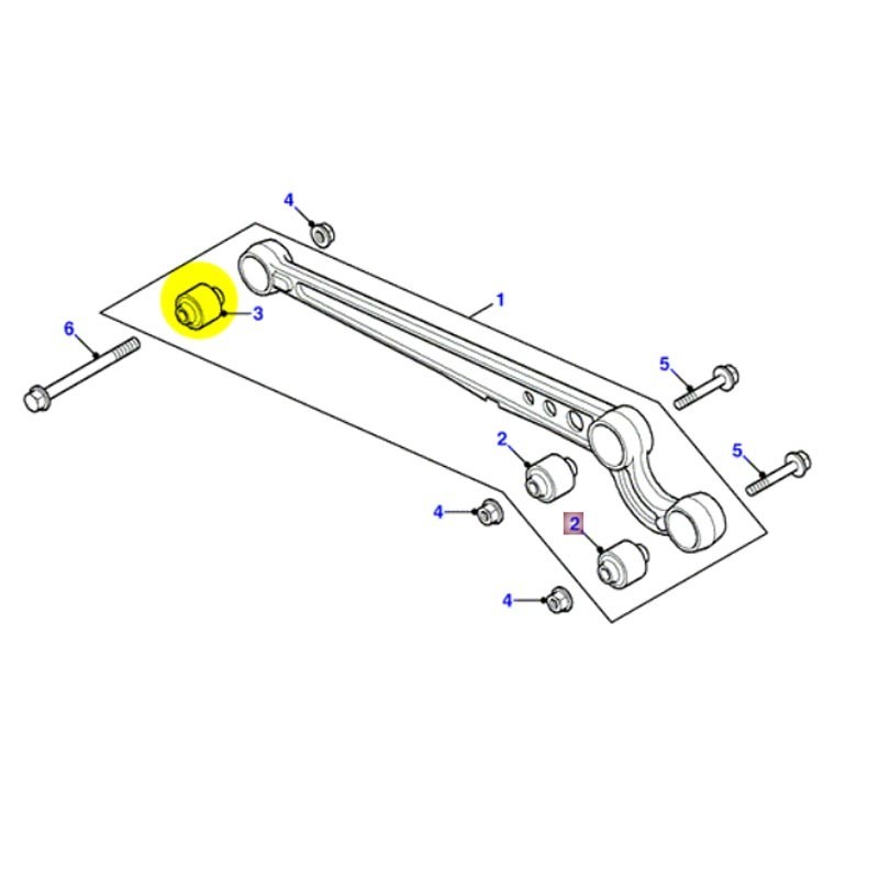 Silent bloc tirant de pont avant - arrière