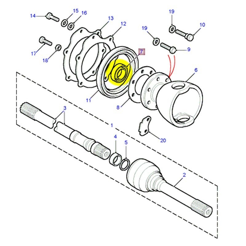Joint spi de demi-arbre avant