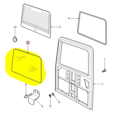 Vitre arrière claire - à partir de 2002