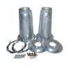 Galvanised front turret with fitting kit