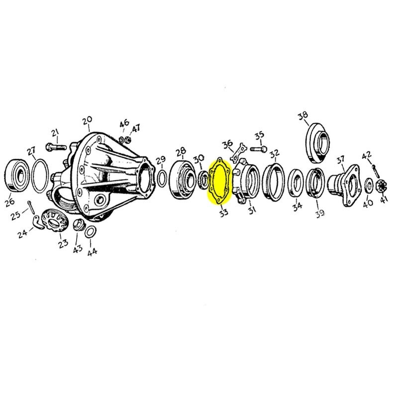 Joint washer differential pinion housing 1950-58