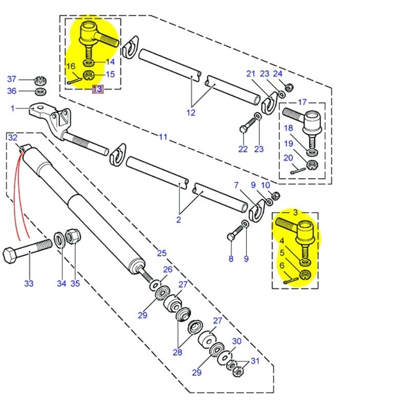 Track rod end RH thread