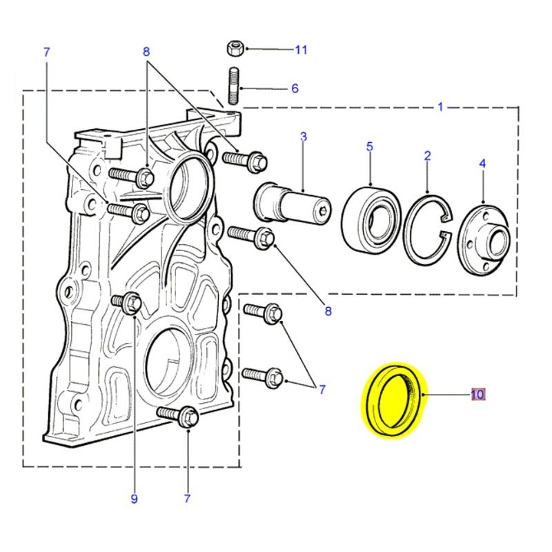 Oil seal front crankshaft - TD5
