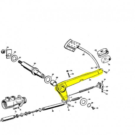 Levier pédale de frein 1954-58 - occasion