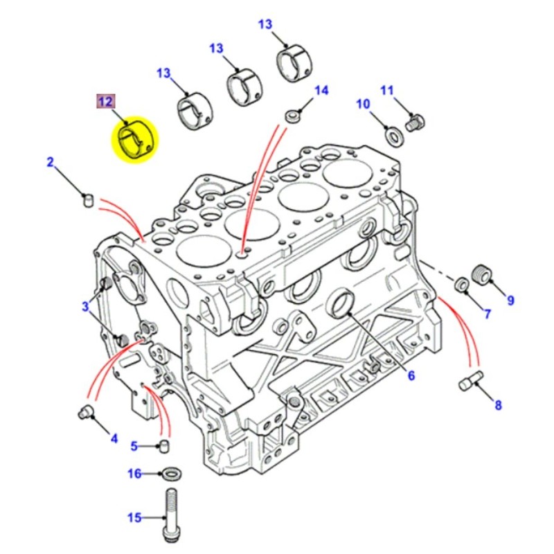 Camshaft bearing - front