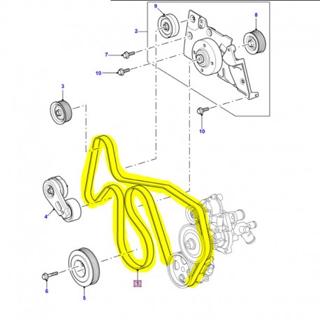 Fanbelt without aircon - 2.4 TD4 Puma