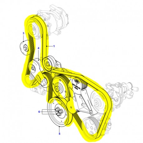 Courroie 2,2L TD4 Puma - avec airco