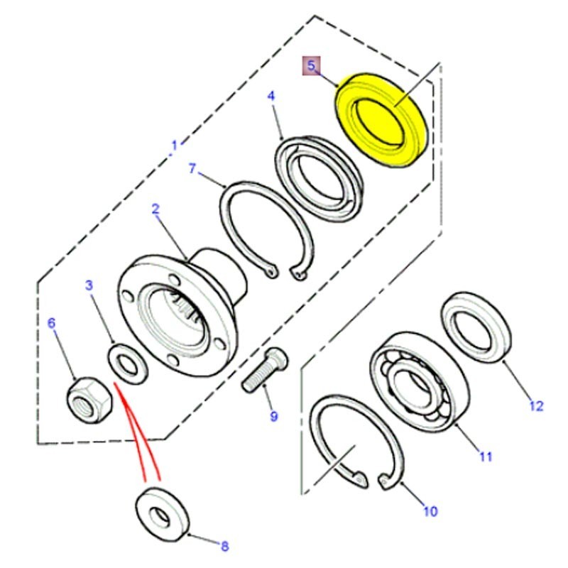 Oil seal output flange LT230