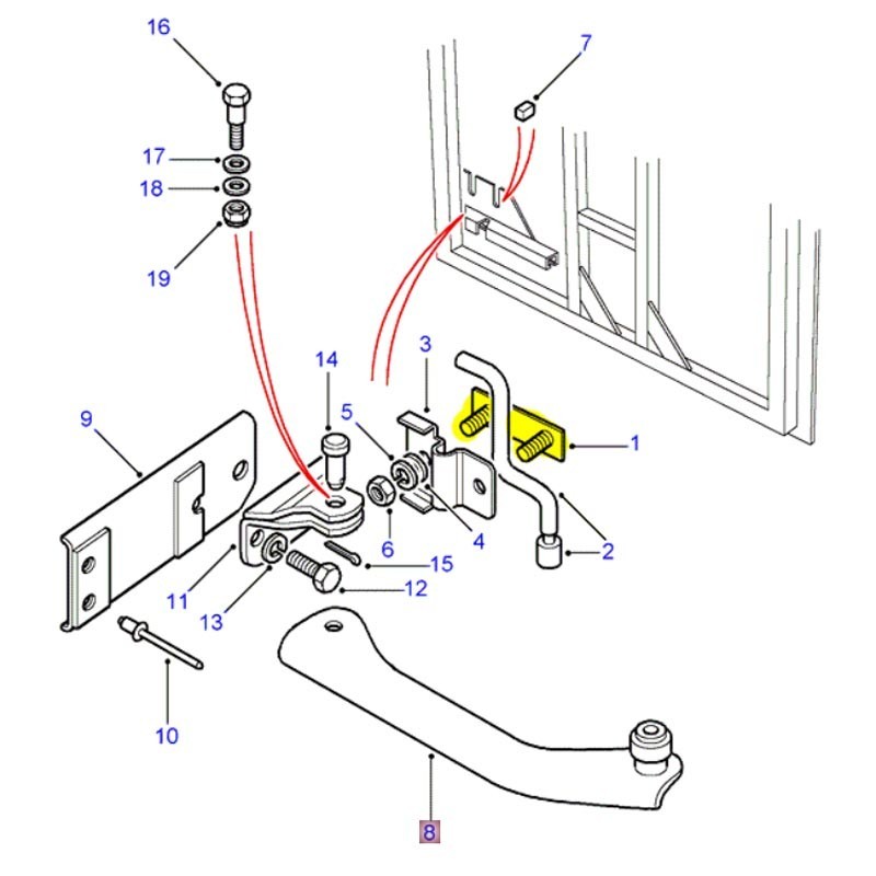 Stud plate rear end door
