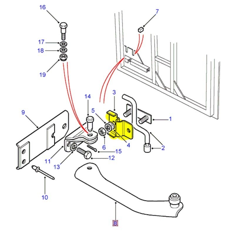 Torsion bar rear end door