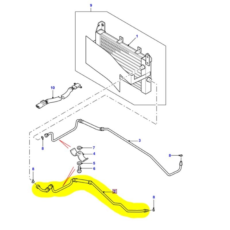 Hose transmission oil