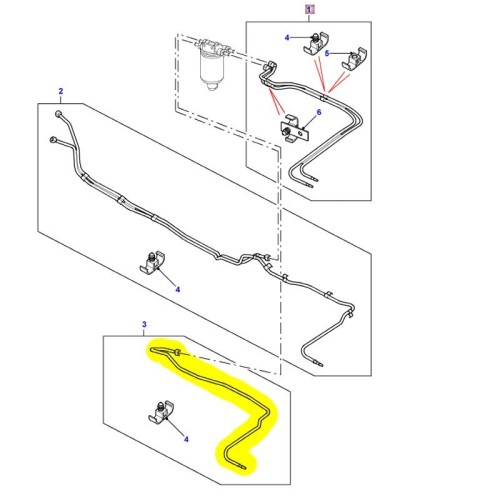 Tuyau carburant pompe au filtre - Def90 TD5