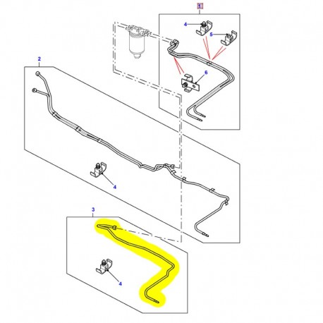 Tuyau carburant pompe au filtre - Def90 TD5