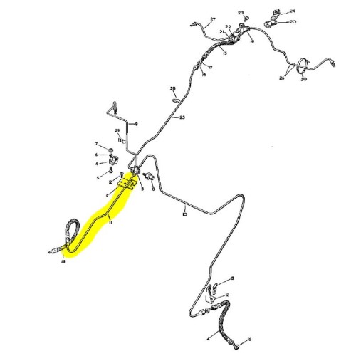 Tuyau de frein avant droit