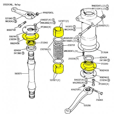 Steering relay repair kit