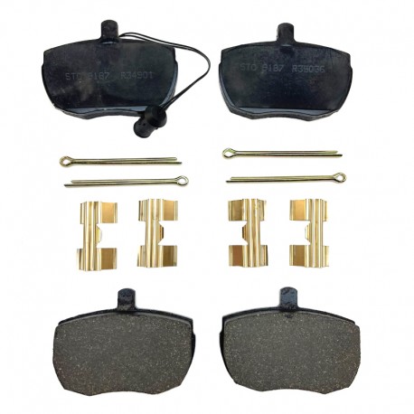 Brake pad set with sensor - front