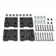 Door hinge kit - black alu & stainless fitting kit