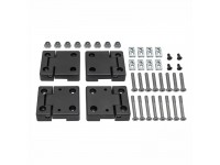 Door hinge kit - black alu & stainless fitting kit