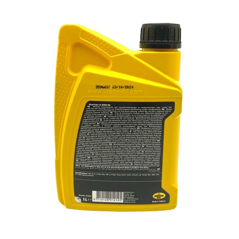 Kroon oil 80w90 limited split - 1 liter