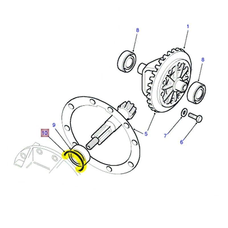 Cale d'épaisseur roulement intérieur pignon d'attaque - .044"